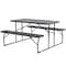 Gardenised Foldable Picnic Table, Plastic Composite, 5 ft L QI004446GY - alternate 1